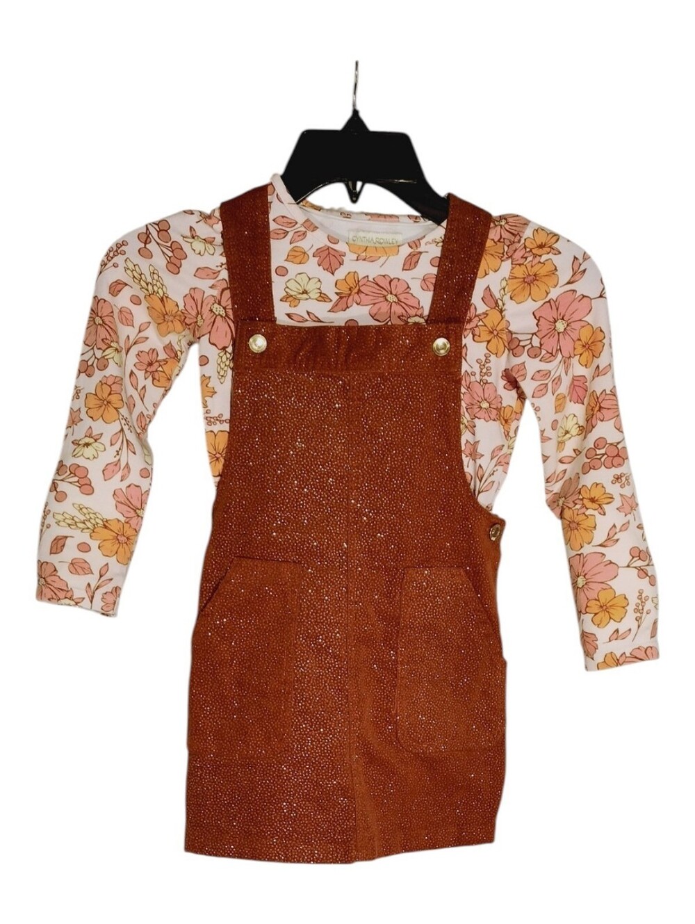 Cynthia Rowley Rust Orange Pinafore Dress for Kids Size 4